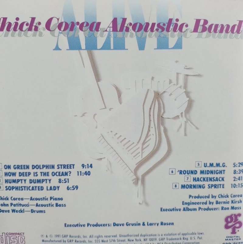 CD - Chick Corea Akoustic Band - Alive