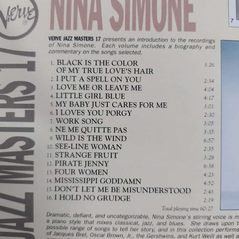 CD - Nina Simone -  Verve Jazz Masters 17