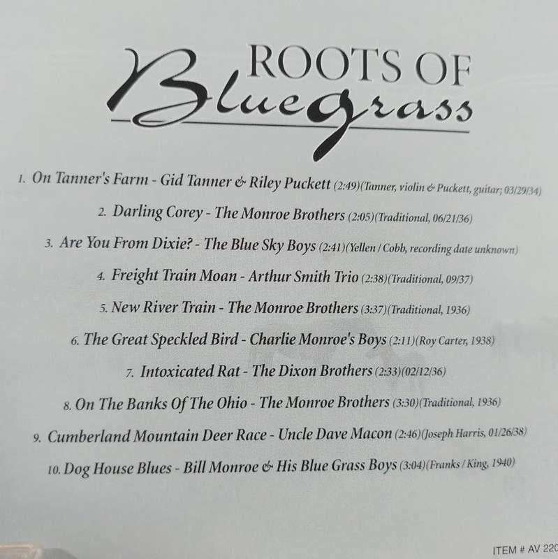 CD - Various Artists - Roots Of Bluegrass - AV 22042