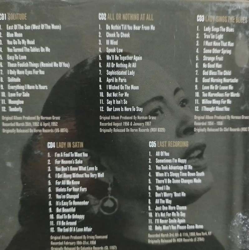 CD - Billie Holiday - The Lady Sings The Blues (5cd Box Set) - NOT5CD903