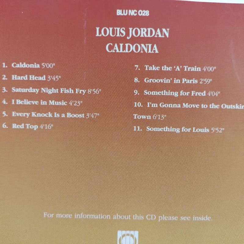 CD - Louis Jordan - Caldonia - the Blues Collection