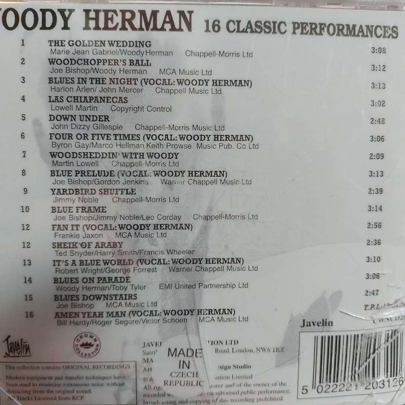 CD - Woody Herman - 16 Classic Perfomances - (New Sealed)