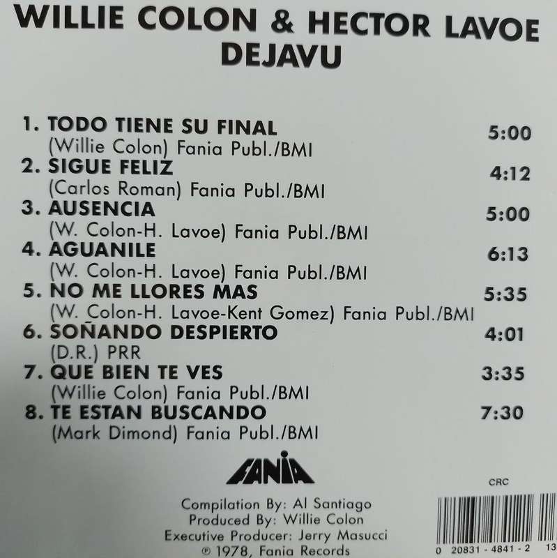 CD - Willie Colon & Hector Lavoe Dejavu