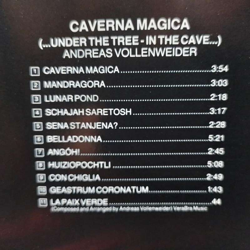 CD - Andreas Vollenweider - Caverna Magica (...Under The Tree  In The Cave...) -MK 37827
