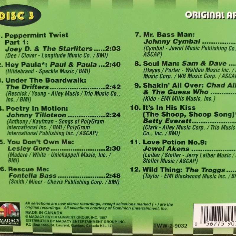 CD - Greatest 60's Rock 'n' Roll Hits