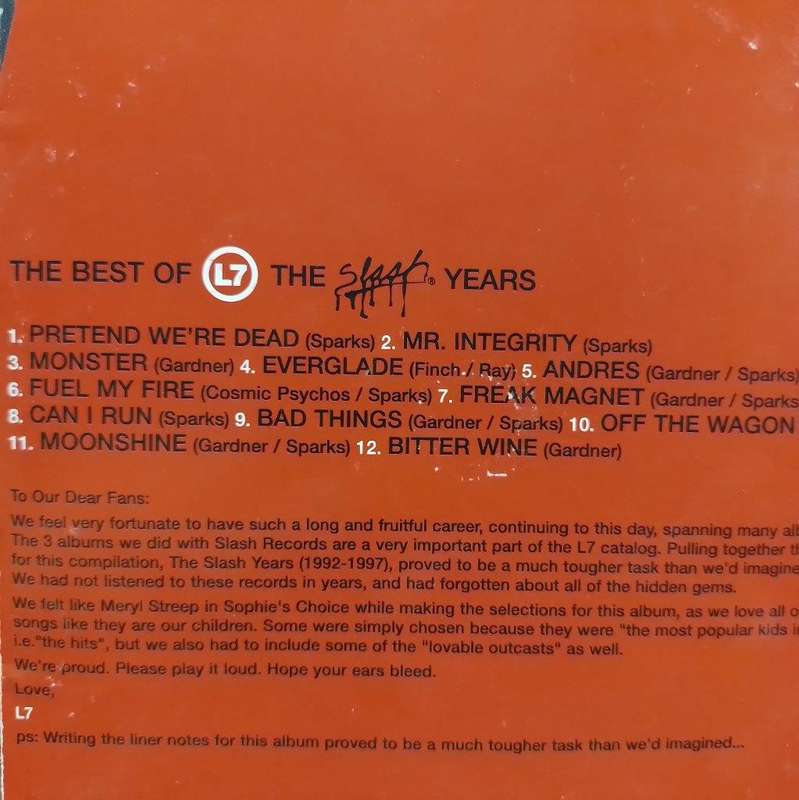 CD - L7 - The Best Of L7 - The Slash Years -