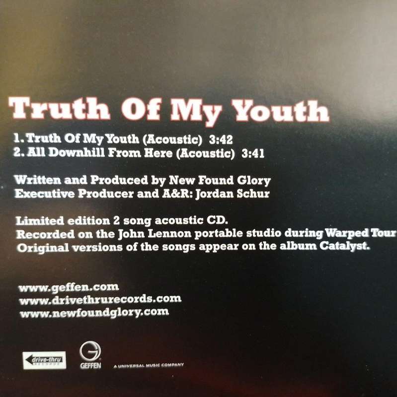 CD - New Found Glory - Truth Of My Youth  B0003256-32
