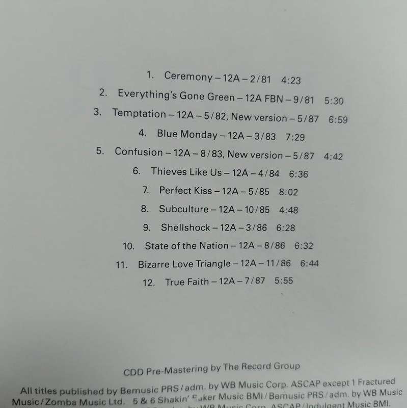 CD - New Order - Substance (Disc One)