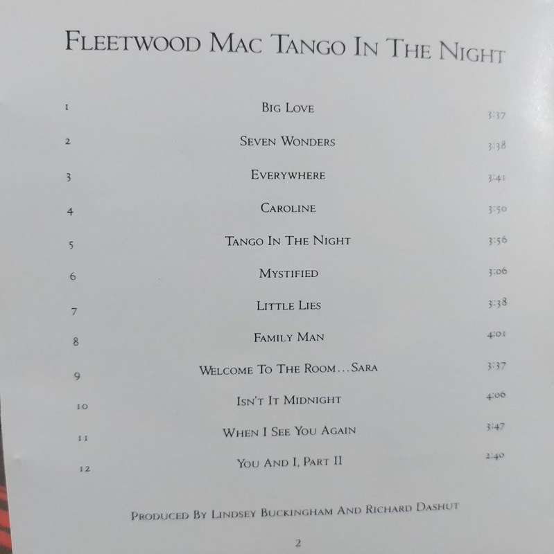 CD - Fleetwood Mac - Tango In The Night  WBXD 64