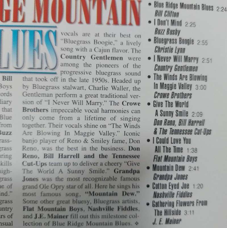 CD - Blue Ridge Mountain Blues - Various Artists