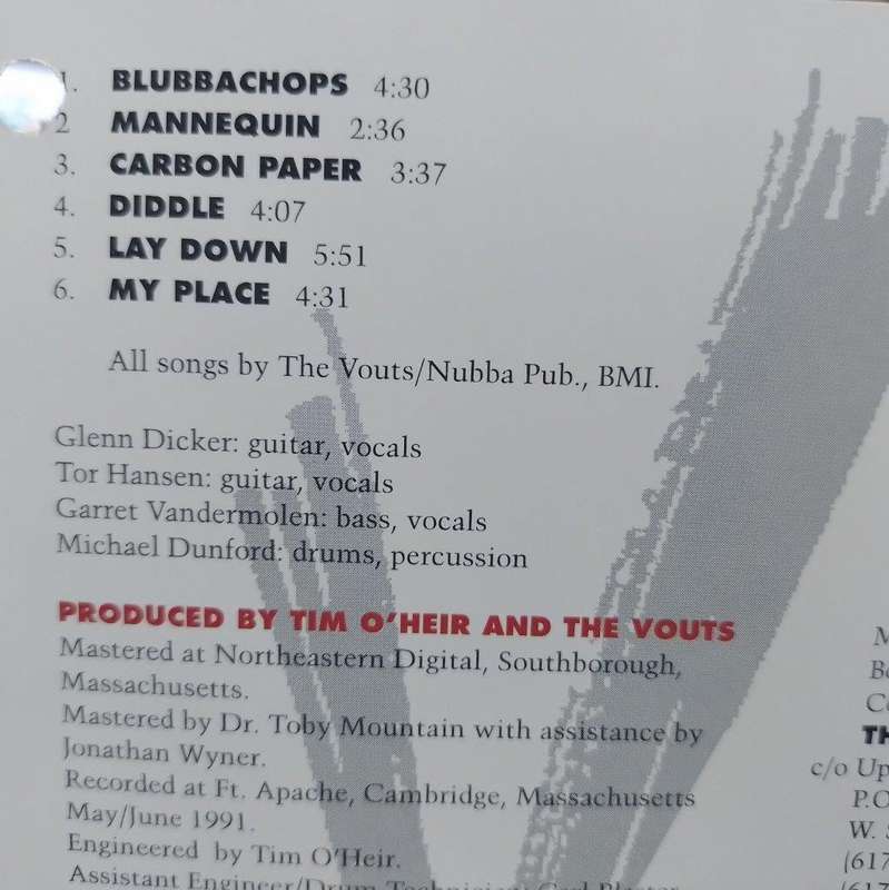 CD - The Vouts - Out With A V - CD UP 001