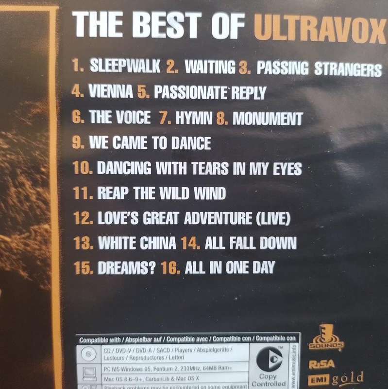 CD - Ultravox - The Best Of Ultravox - CDGOLD (GSB) 141