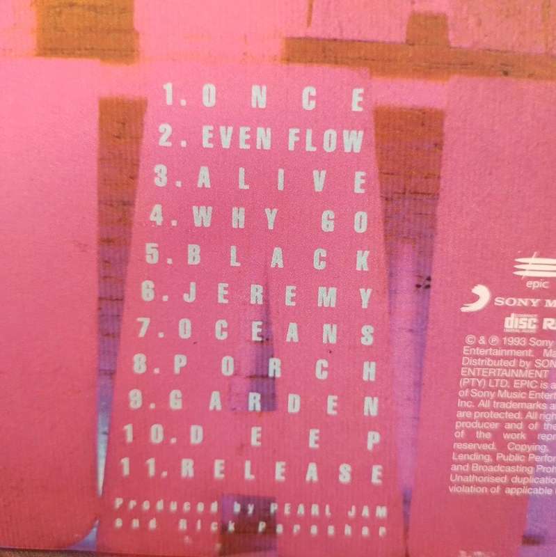 CD - Pearl Jam - Ten - CDEPC3499