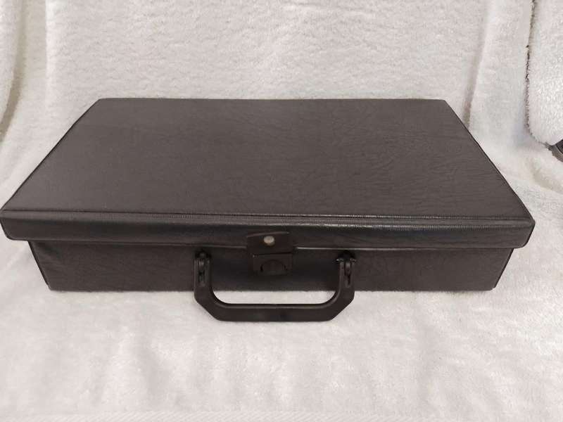 Vintage Cassette Leatherette PVC Carry Case Holds 30 Audio Cassettes