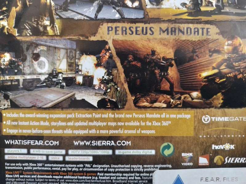 Xbox 360 - Fear Files