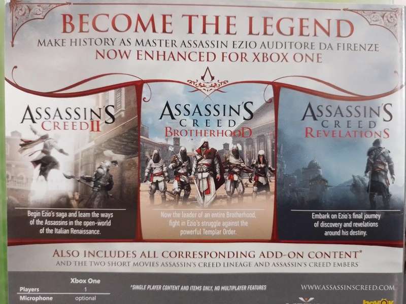 Xbox ONE - Assassin's Creed The Enzo Collection