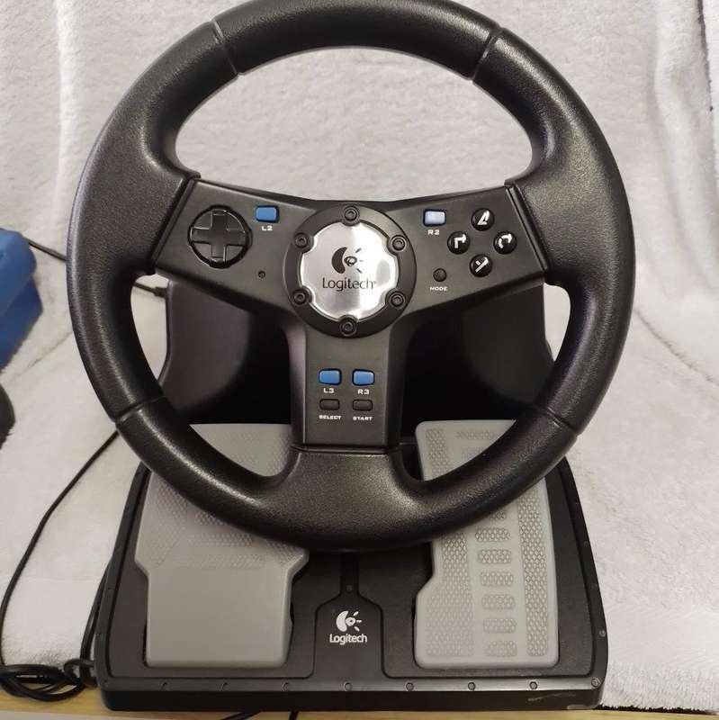 Logitech PS2 Steering Wheel and Pedals