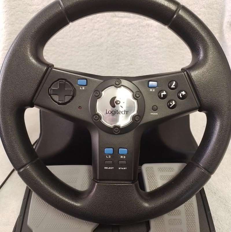 Logitech PS2 Steering Wheel and Pedals