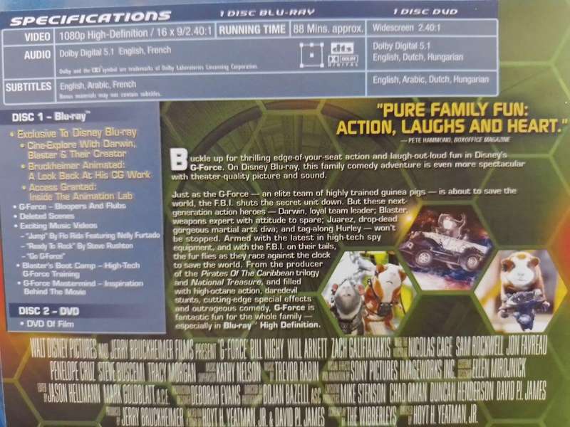 Blu-ray - Walt Disney G-Force Blu-ray + DVD