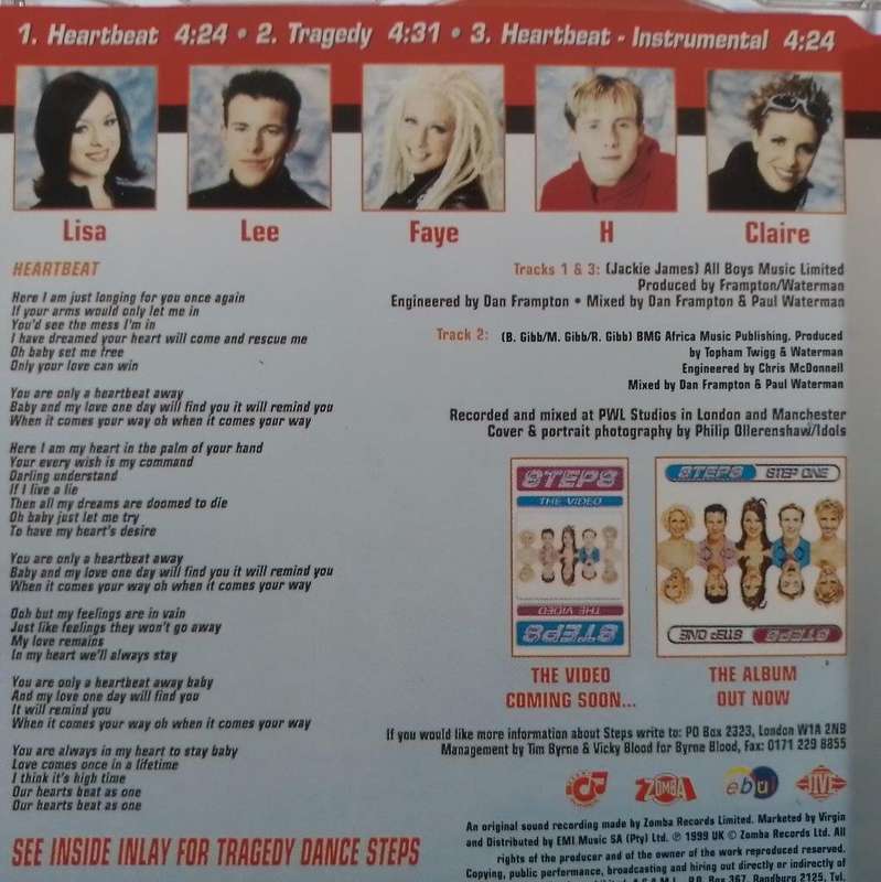 CD - Steps - Heartbeat / Tragedy (Single) - CDHIPS (WS) 9082