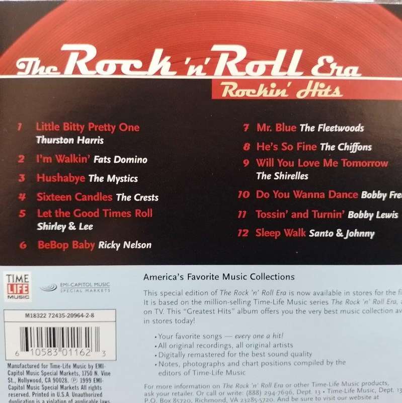 CD - The Rock 'n' Roll Era Rockin' Hits Time Life Music