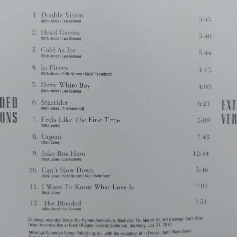 CD - Foreigner - Extended Versions