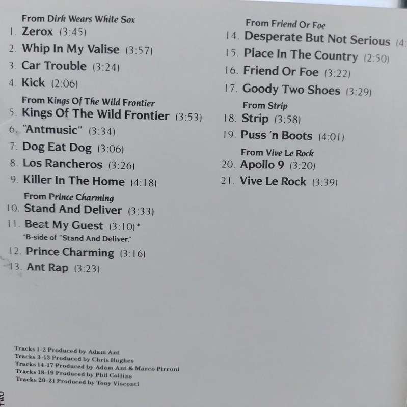 CD - Adam Ant - Antics In The Forbidden Zone