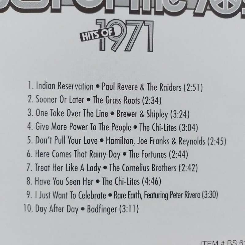 CD - Various - Hits Of 1971