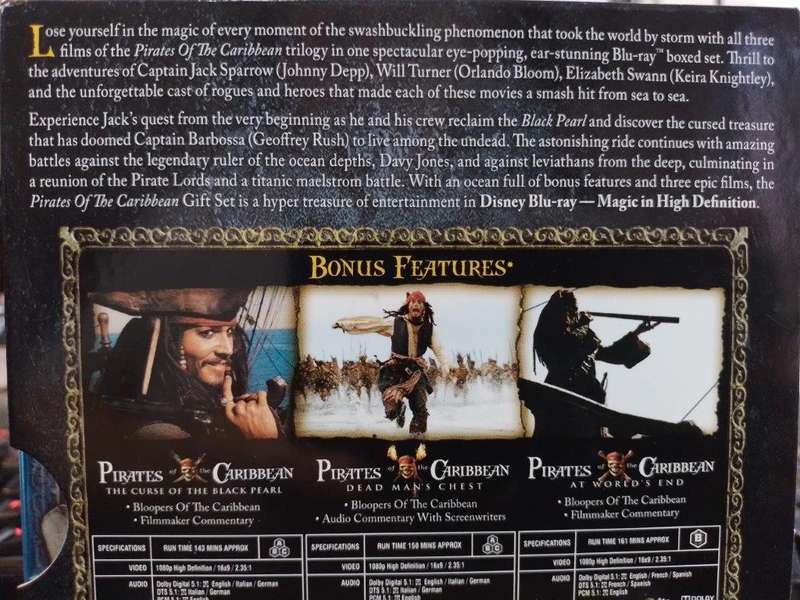 Blu-ray - Pirates of The Caribbean 3 Movie Collection
