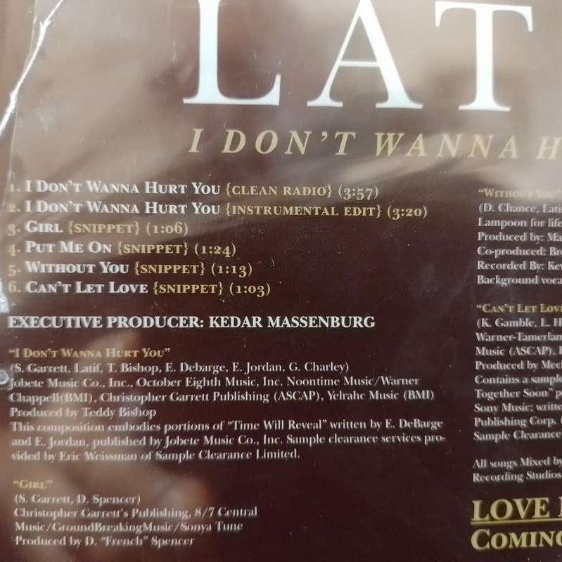 CD - Latif - I Don't Wanna Hurt You (New Sealed)