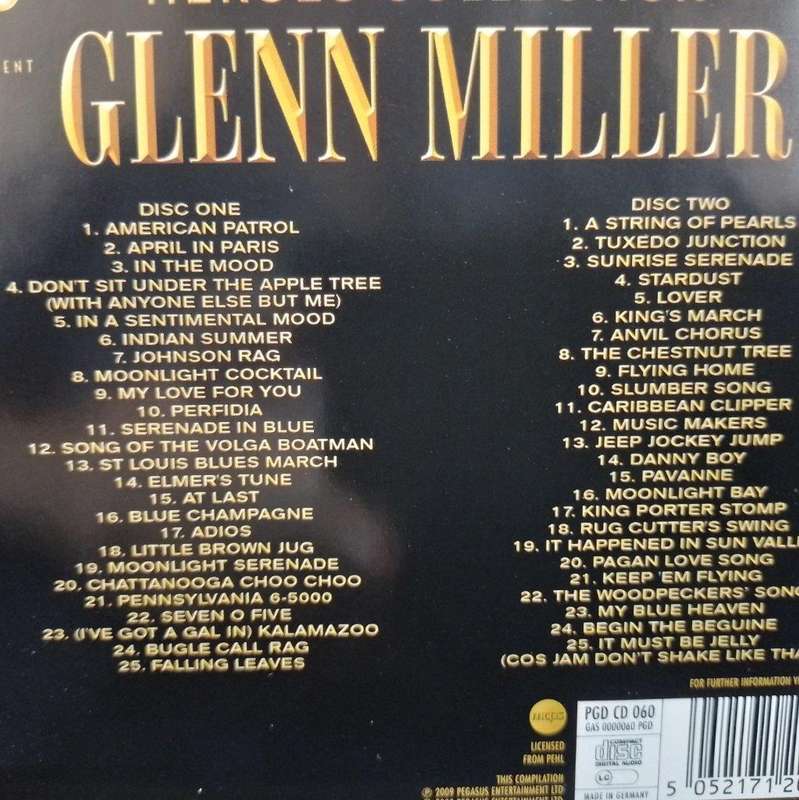 CD - Glen Miller - Heroes Collection 50 Classic Tracks (2cd)
