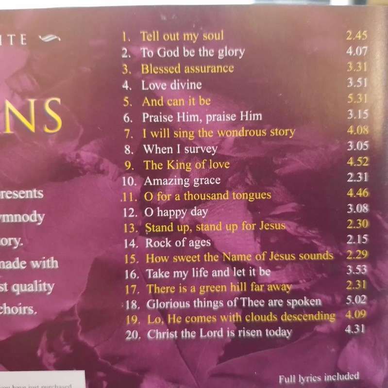 CD - Twenty Favourite Hymns
