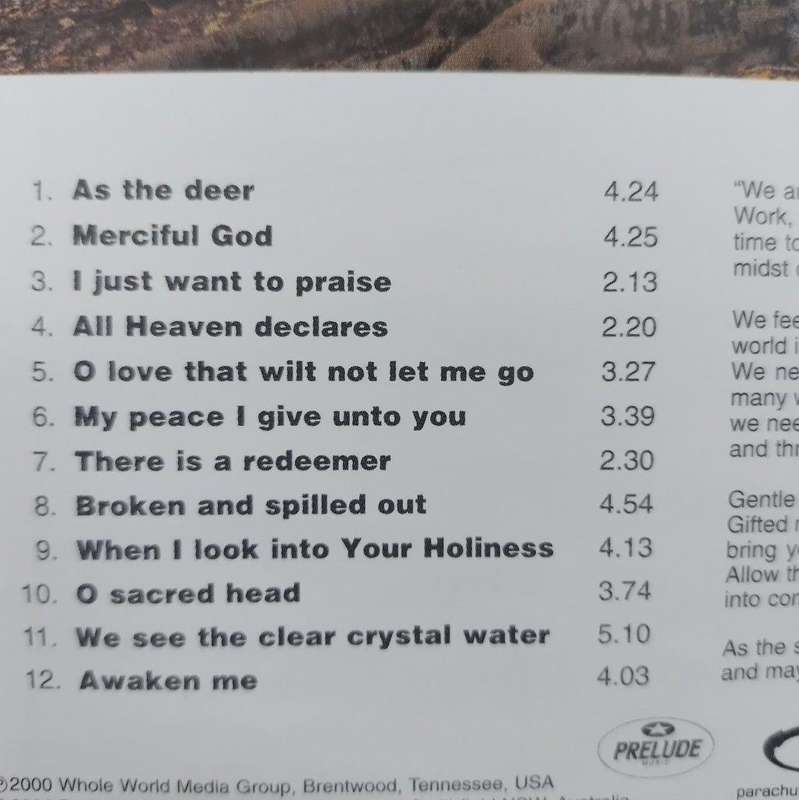 CD - Reflective Moments of Praise - As The Deer