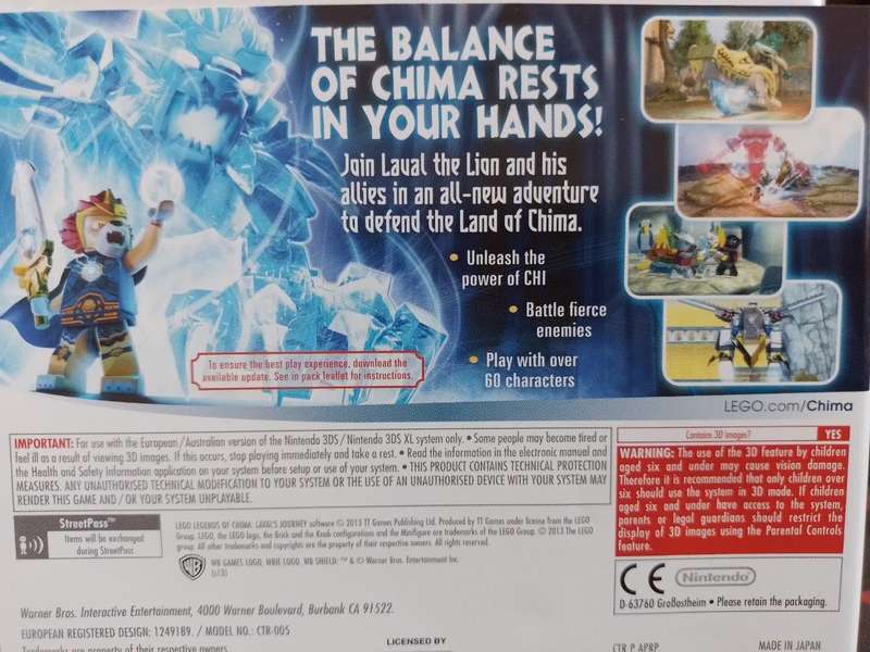 Nintendo 3DS - Lego Chima Laval's Journey