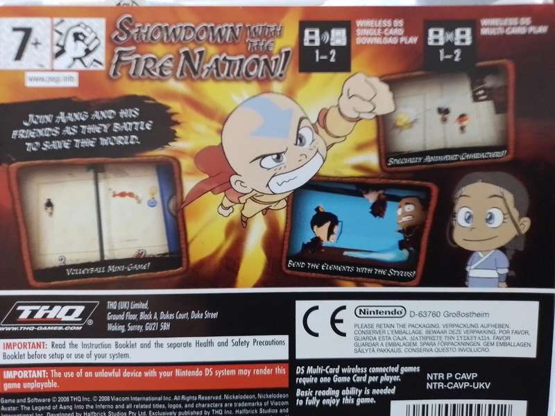Nintendo DS - Avatar The Legend Of Aang Into the Inferno