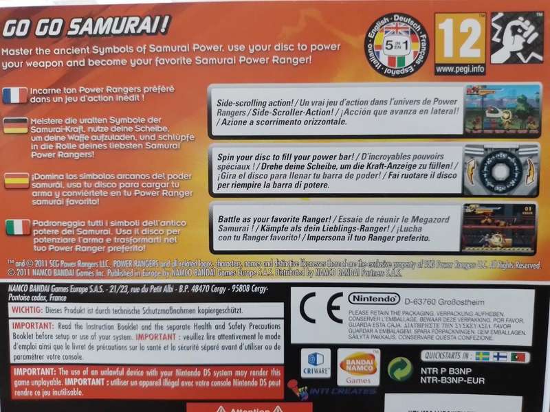 Nintendo DS - Power Rangers Samurai