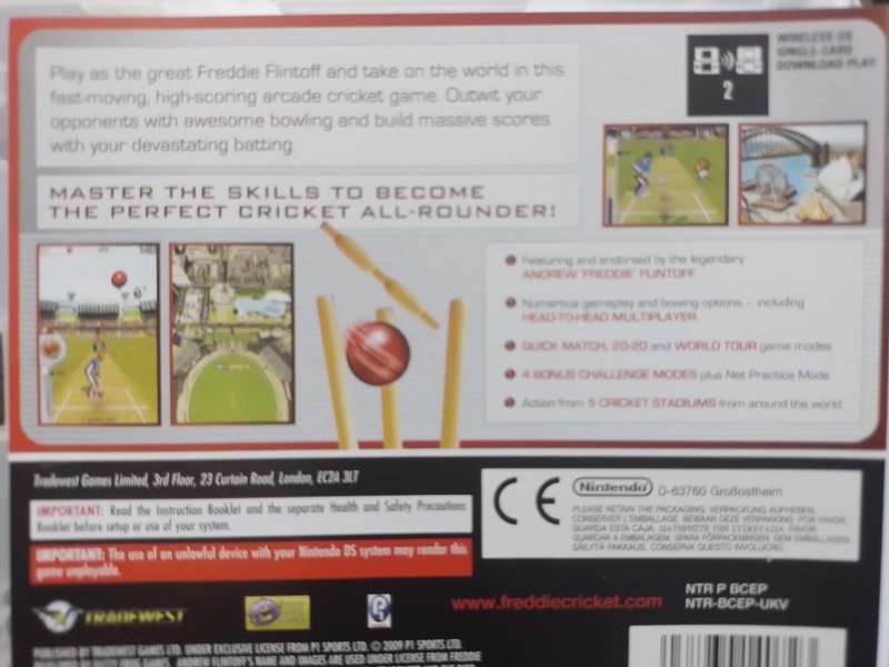 Nintendo DS - Freddie Flintoff's Power Play Cricket