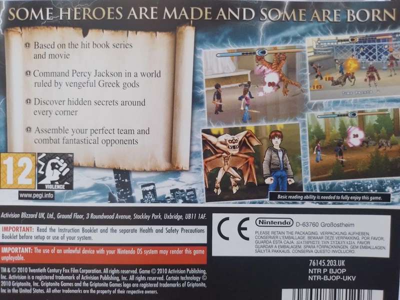 Nintendo DS - Percy Jackson & The Lightning Thief