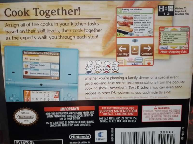 Nintendo DS - America's Test Kitchen Let's Get Cooking