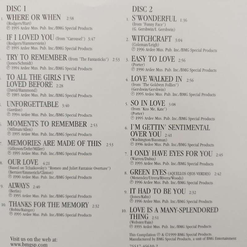 CD - Unforgettable Love - 20 American Classics (2cd)