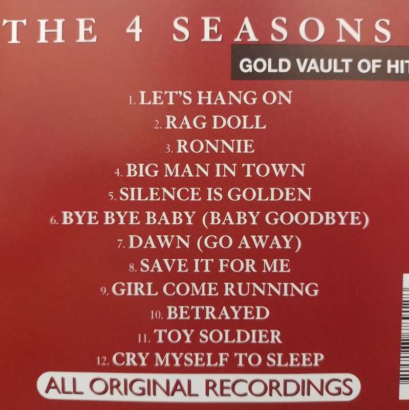 CD - The Four Seasons - Gold Vault of Hits