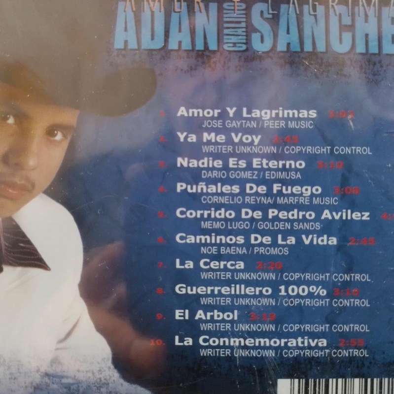 CD - Adan Chalino Sánchez - Amor Y Lagrimas (New Sealed)