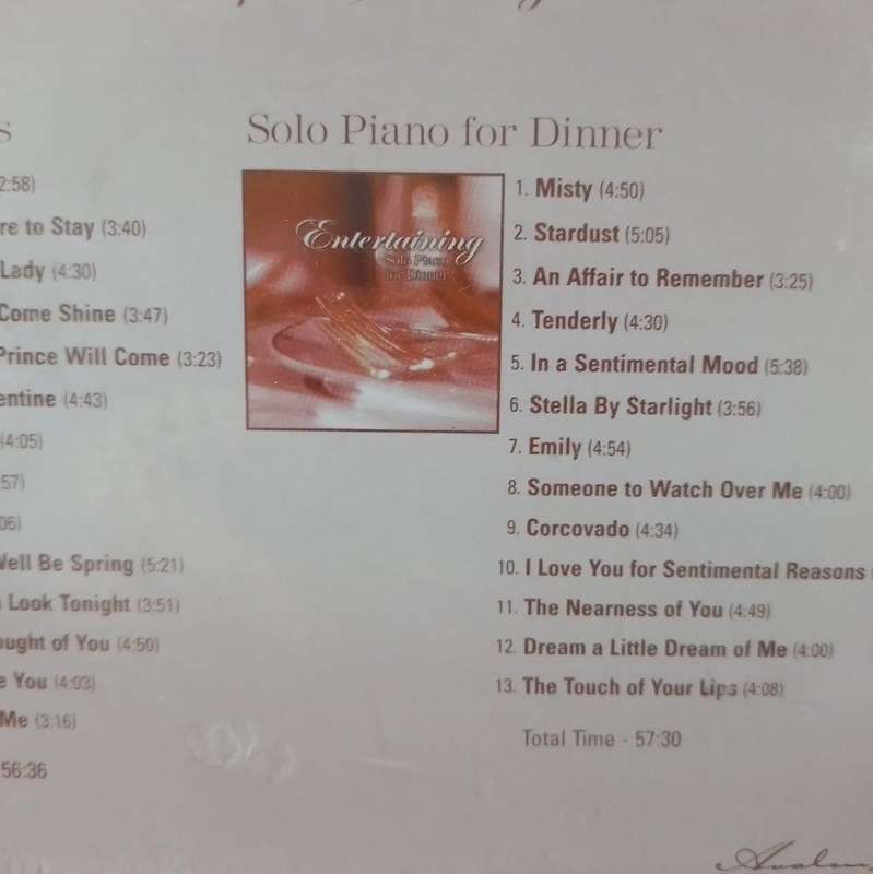 CD - Entertaining Solo Piano For Cocktails & Dinner (2cd) (New Sealed)