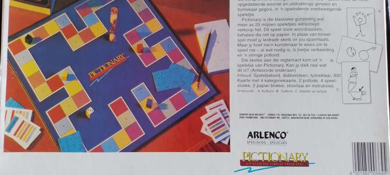 Pictionary Die Klassieke Vinnige Teken Spell (Afrikaans Edition) - Made in South Africa  - Arlenco