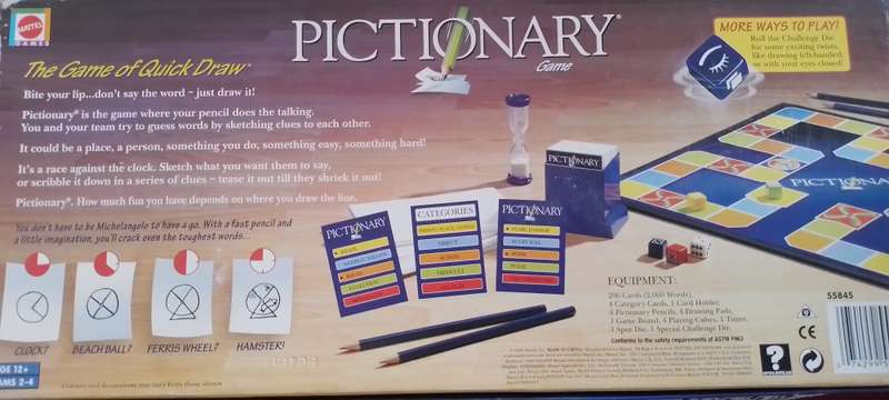 Pictionary The Game of Quick Draw Matel Games 2006