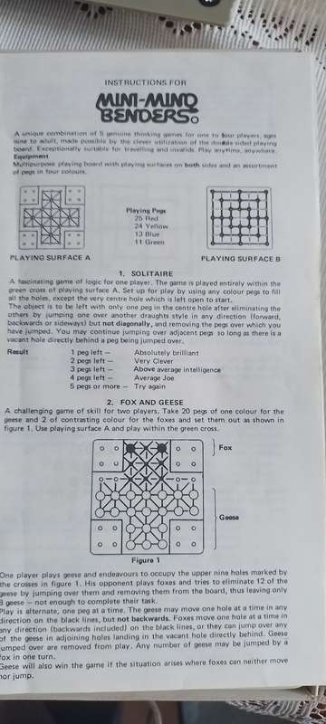 Vintage Mini-Mind Benders Gamma Games Cape Town Circa 1970's