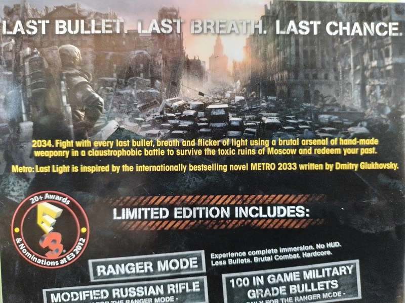 Xbox 360 - Metro Last Light Limited Edition