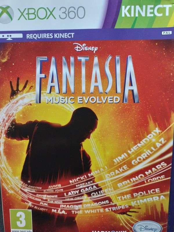 Xbox 360 - Kinect Sensor + Fantasia Music Evolved Game Bundle