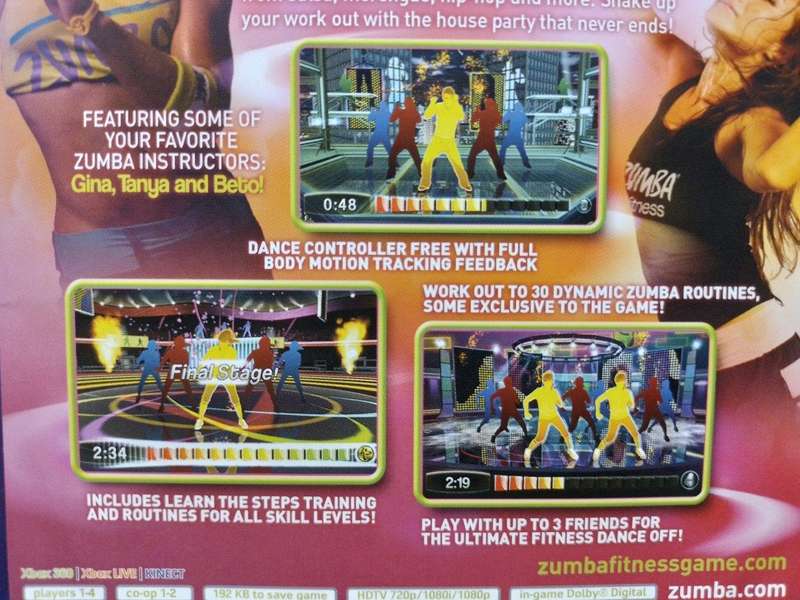 Xbox 360 - Kinect Sensor + Zumba Fitness Game Bundle