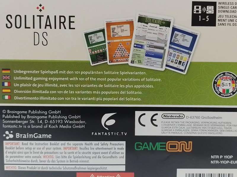 Nintendo DS - Solitare DS